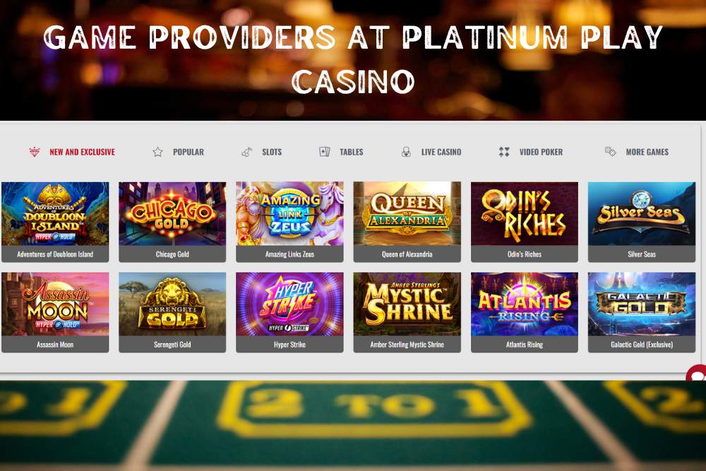 Game Providers at Platinum Play Casino